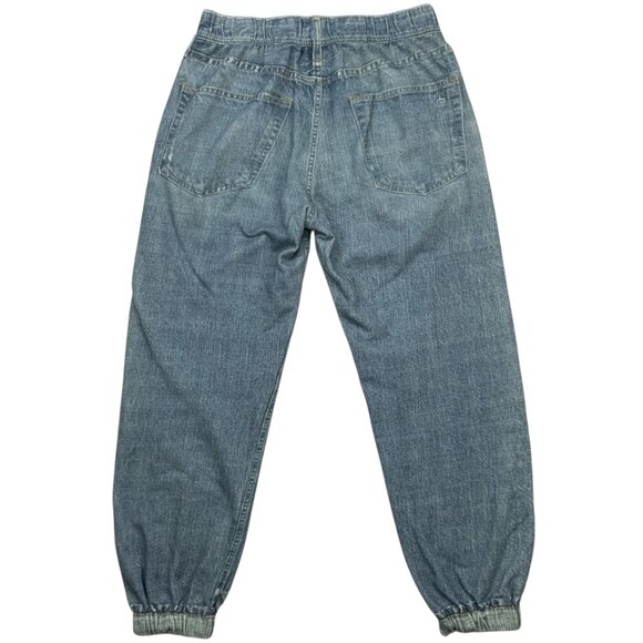 Rag And Bone Miramar Relaxed Jogger Pant S Glass Hill Blue Faux Jean - Picture 2 of 12